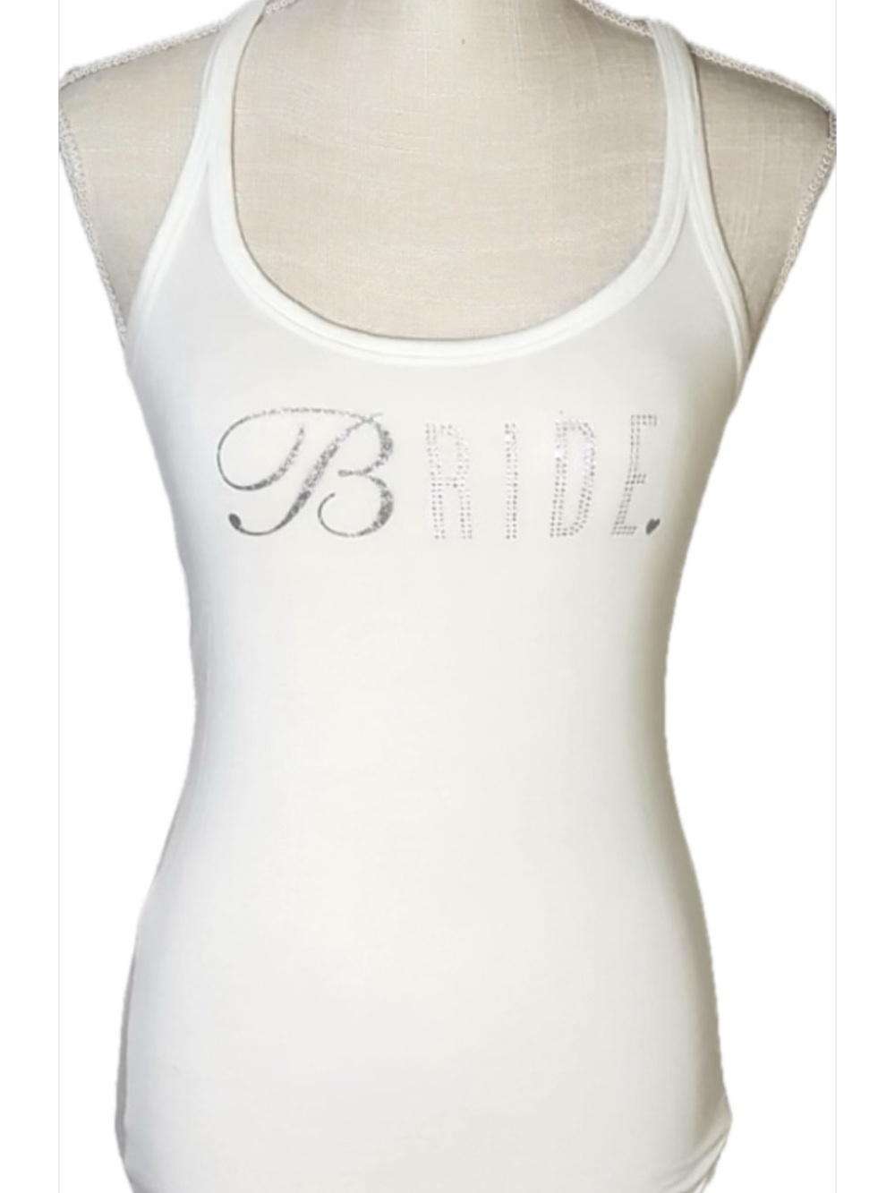 Victoria's Secret “I Do” White 'Bride' Rhinestone Racerback Tank
